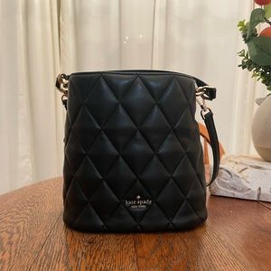 Kate Spade Black Quilted Bucket Purse